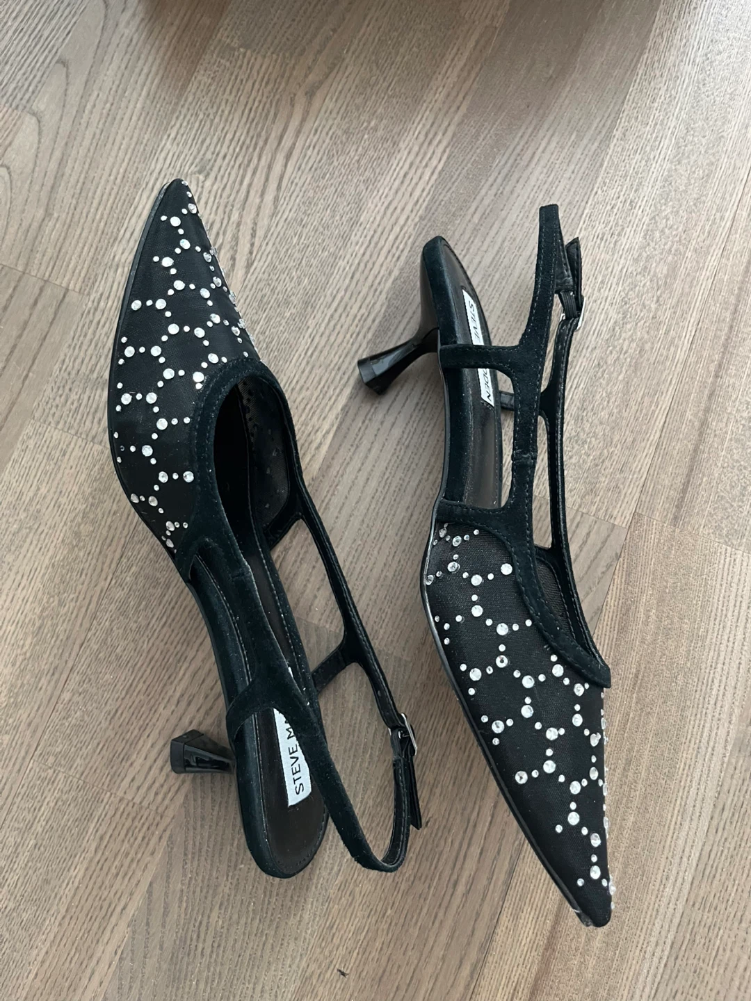 Steve Madden Black Embellished Slingback Heels - photo 4