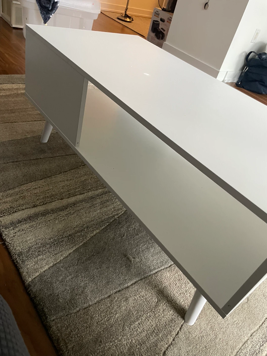 White Coffee Table with Storage - photo 2