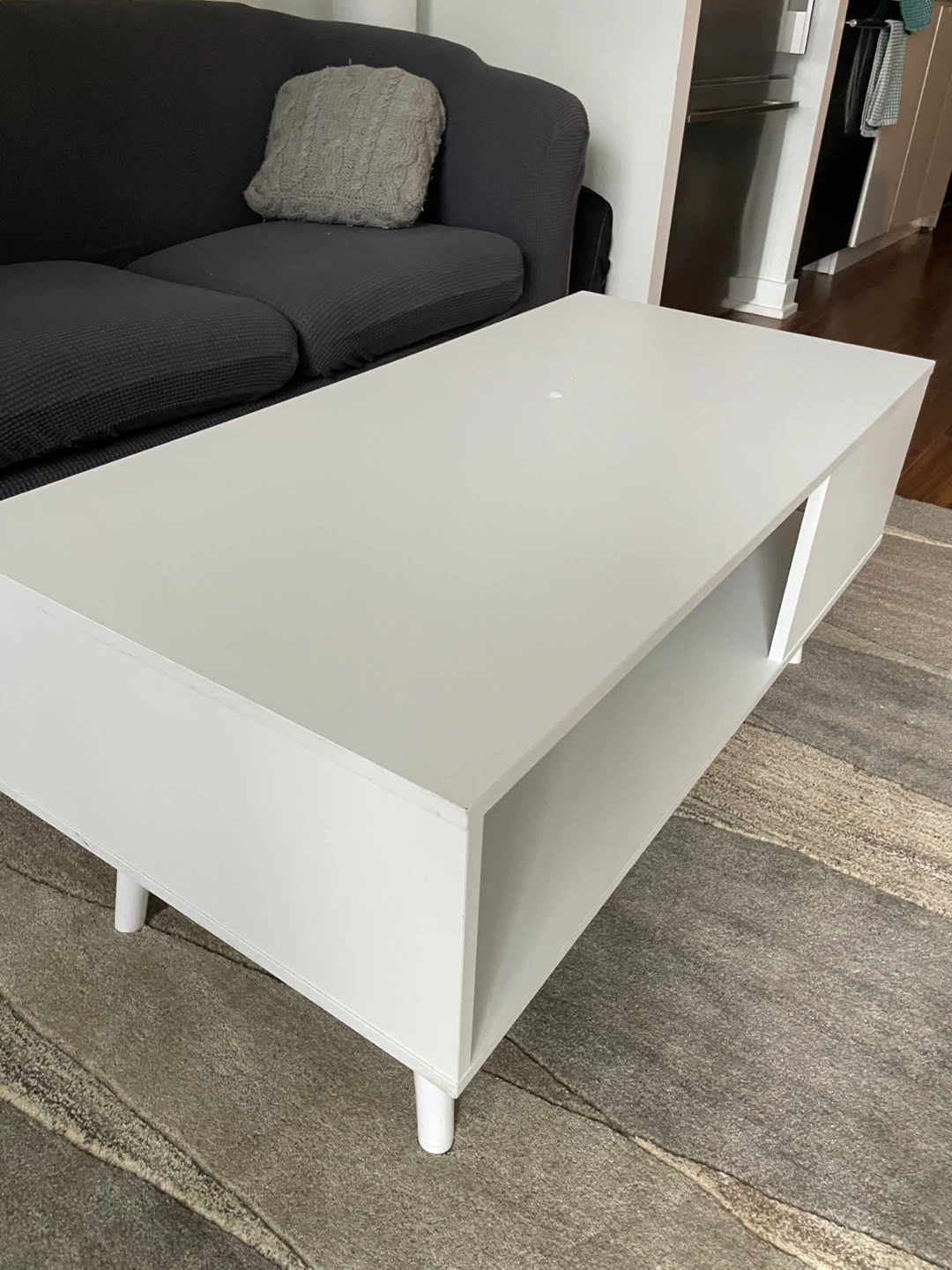 White Coffee Table with Storage - photo 3