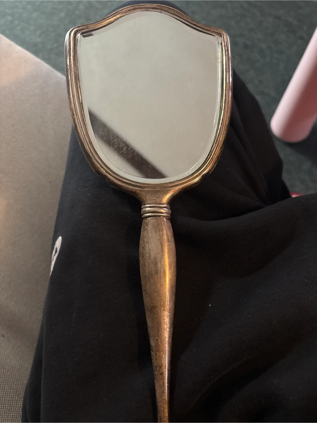 Sterling silver Vintage Hand Mirror