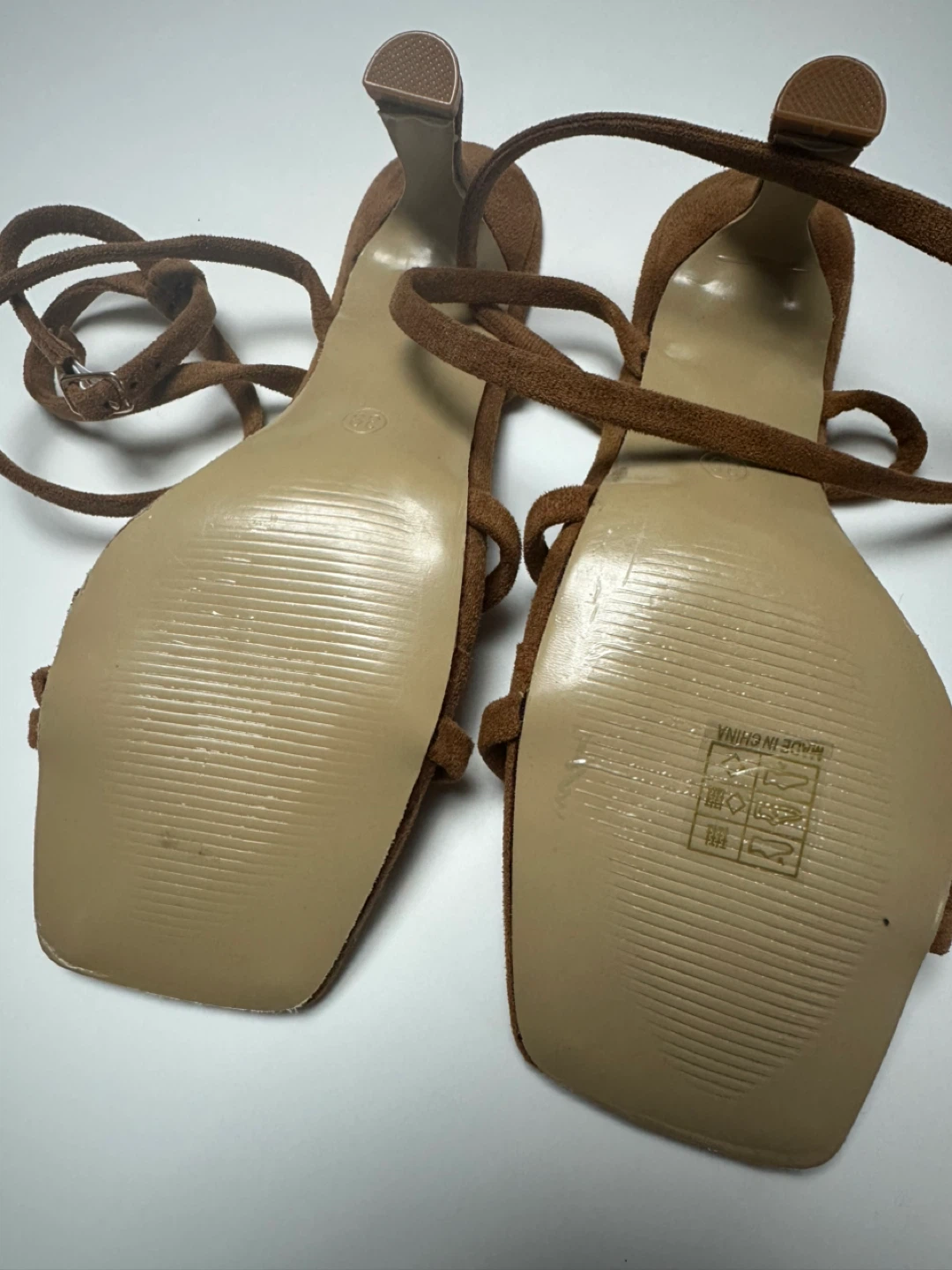 Brown Suede Strappy Heeled Sandals - photo 5