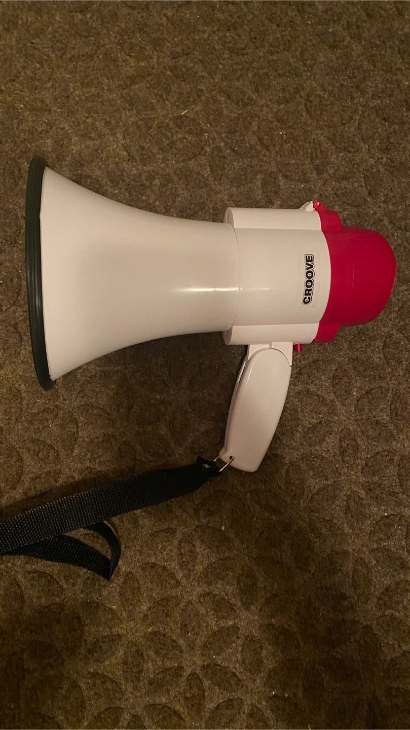 Groove Megaphone with Siren and Music - Red/White