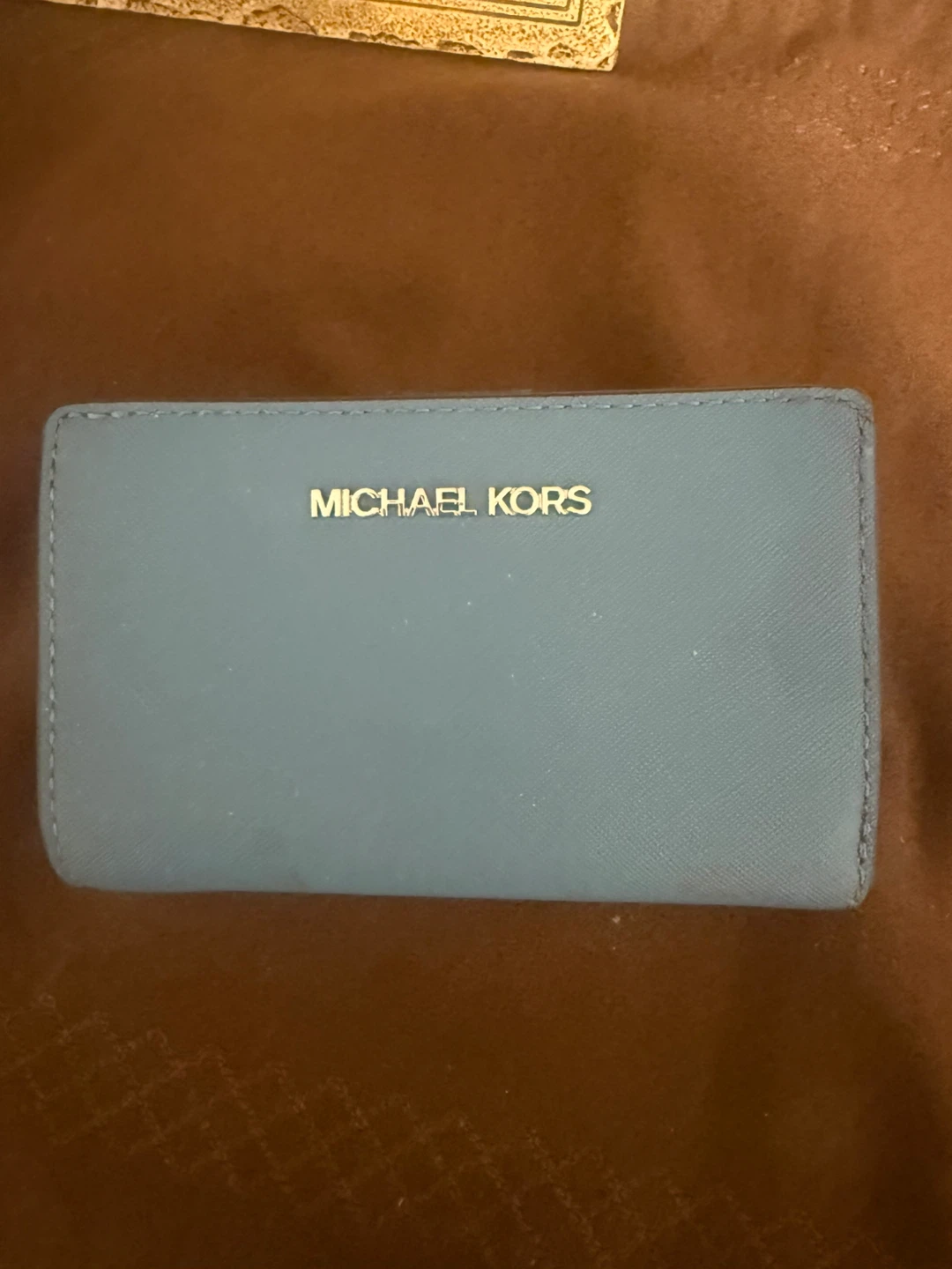Michael Kors Blue Leather Bifold Wallet