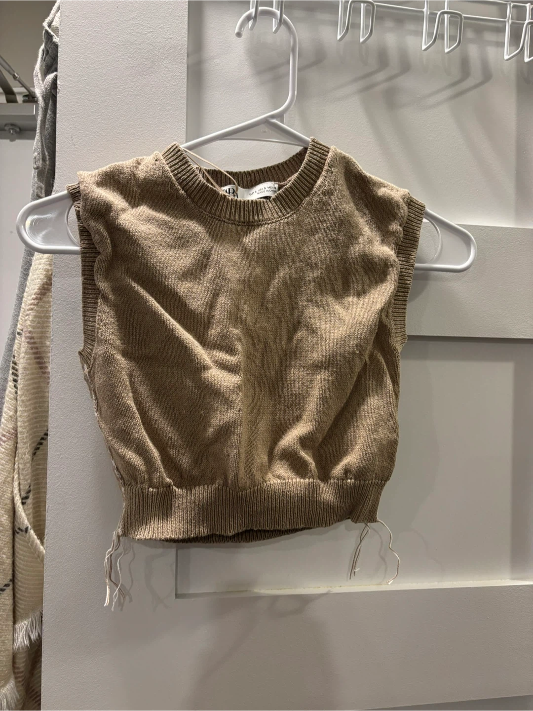 Zara Knit Vest - Tan