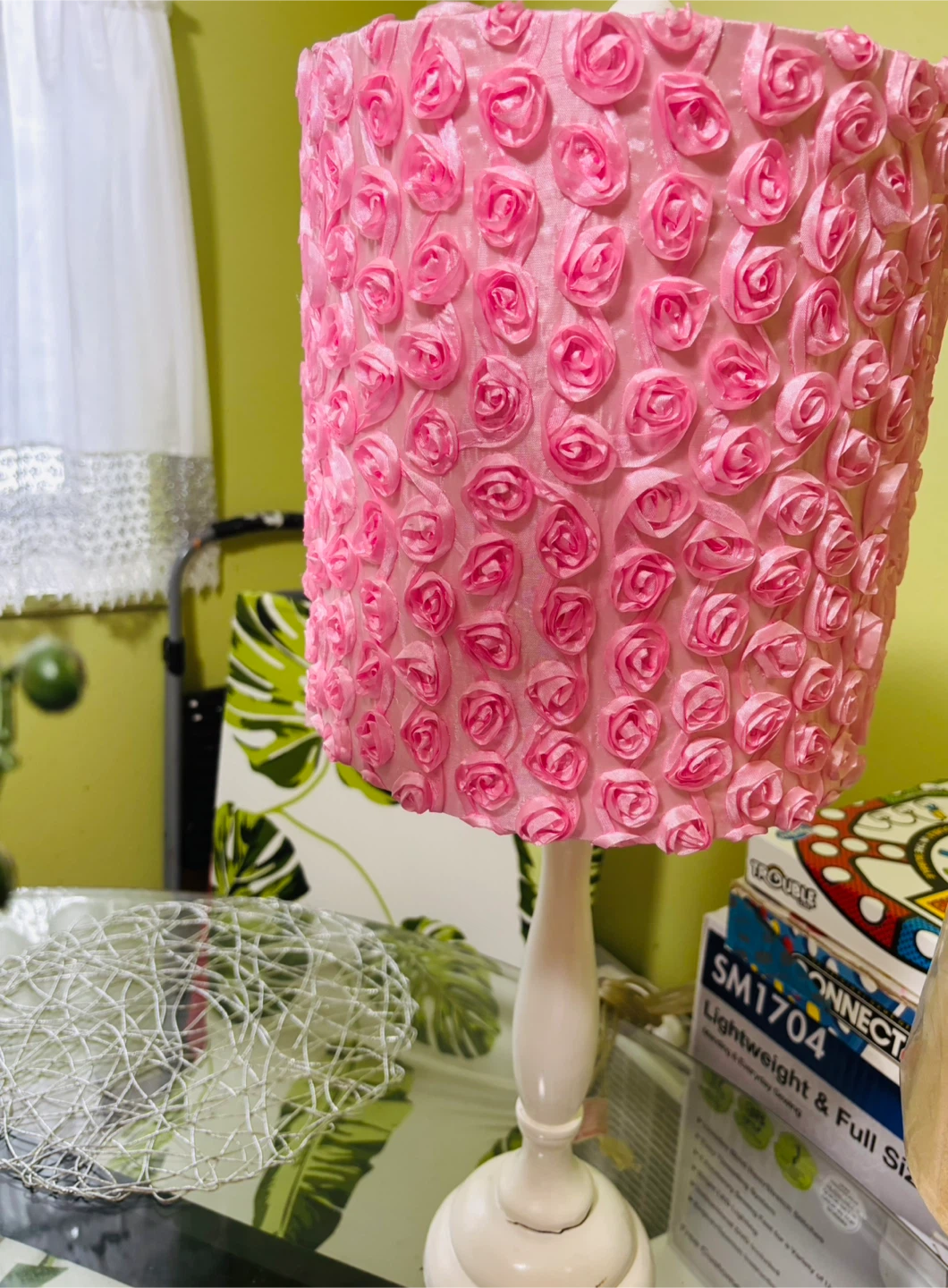 Pink Rose Lamp Shade