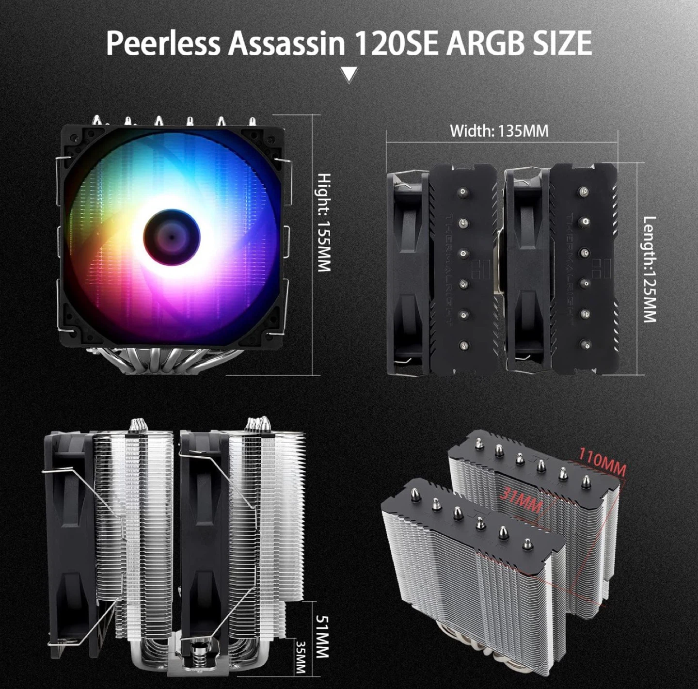 Thermalright Peerless Assassin 120 SE ARGB CPU Cooler - photo 3