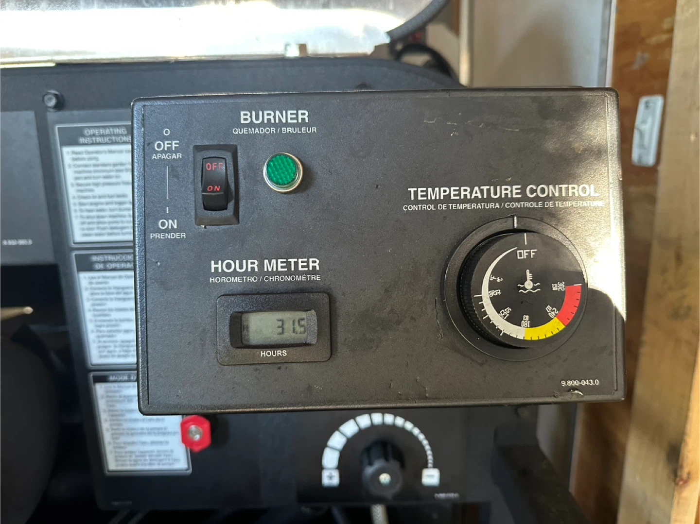 EUC KARCHER HOT WATER 5.6GPM SKID PRESSURE WASHER - photo 3