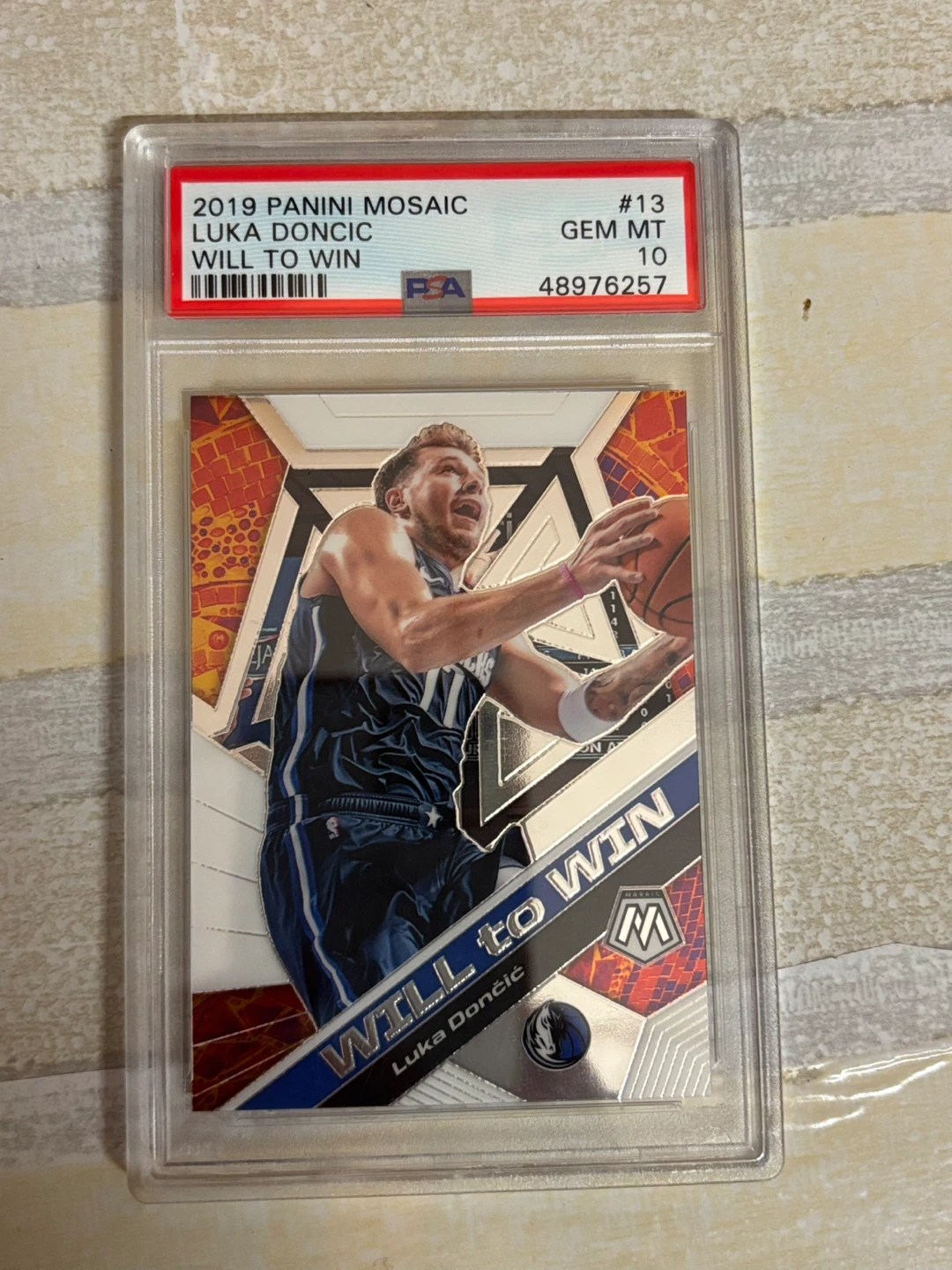 2019 Panini Mosaic Luka Doncic Will to Win Card PSA 10