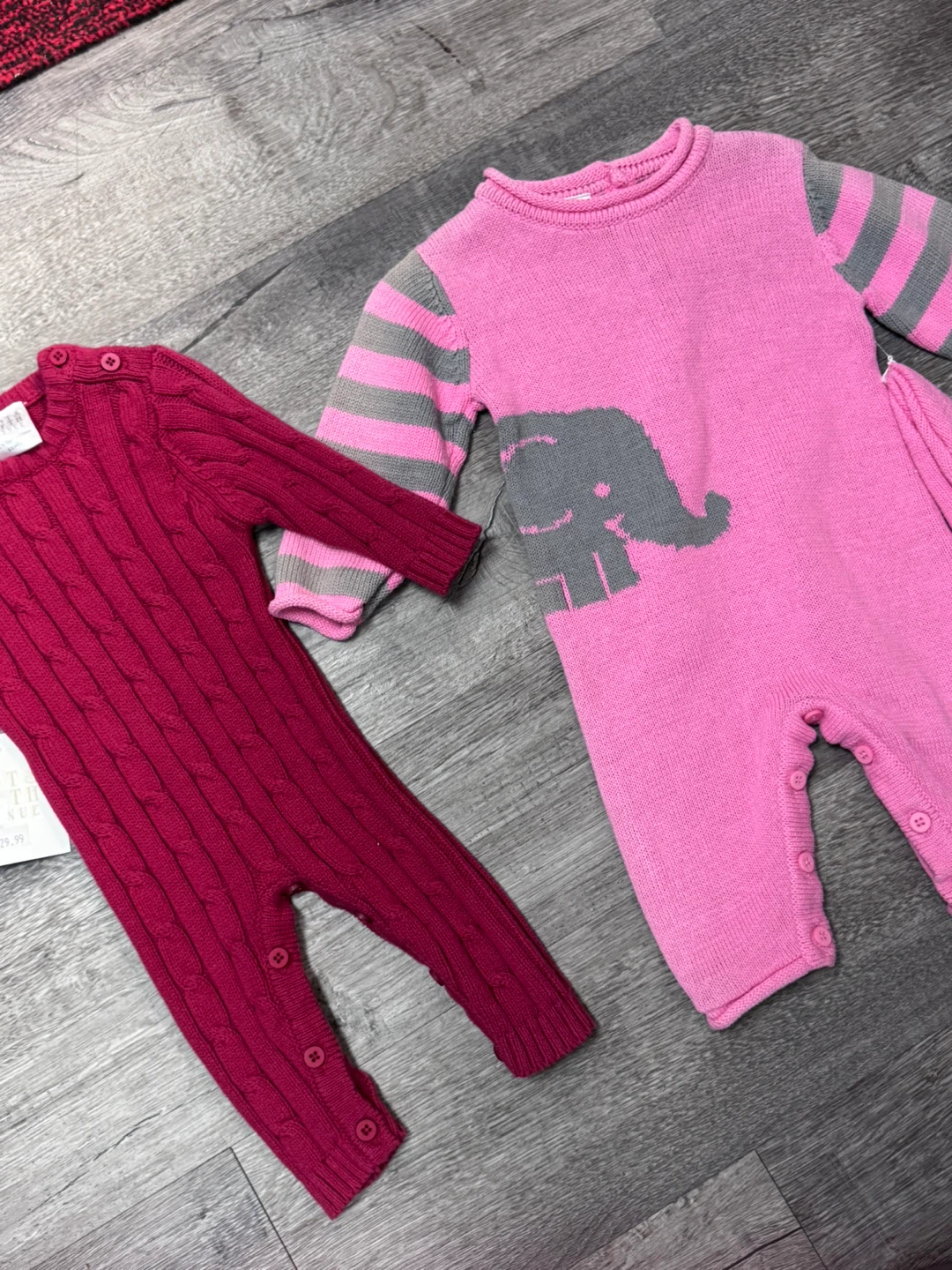 Baby Girl Knit Rompers and Cardigan Set (0-3 months) - photo 2