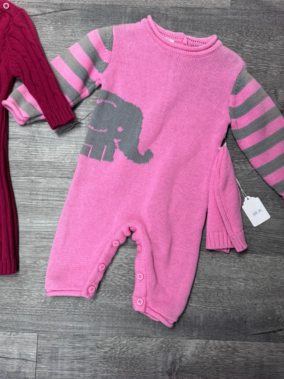 Baby Girl Knit Rompers and Cardigan Set (0-3 months) - photo 3