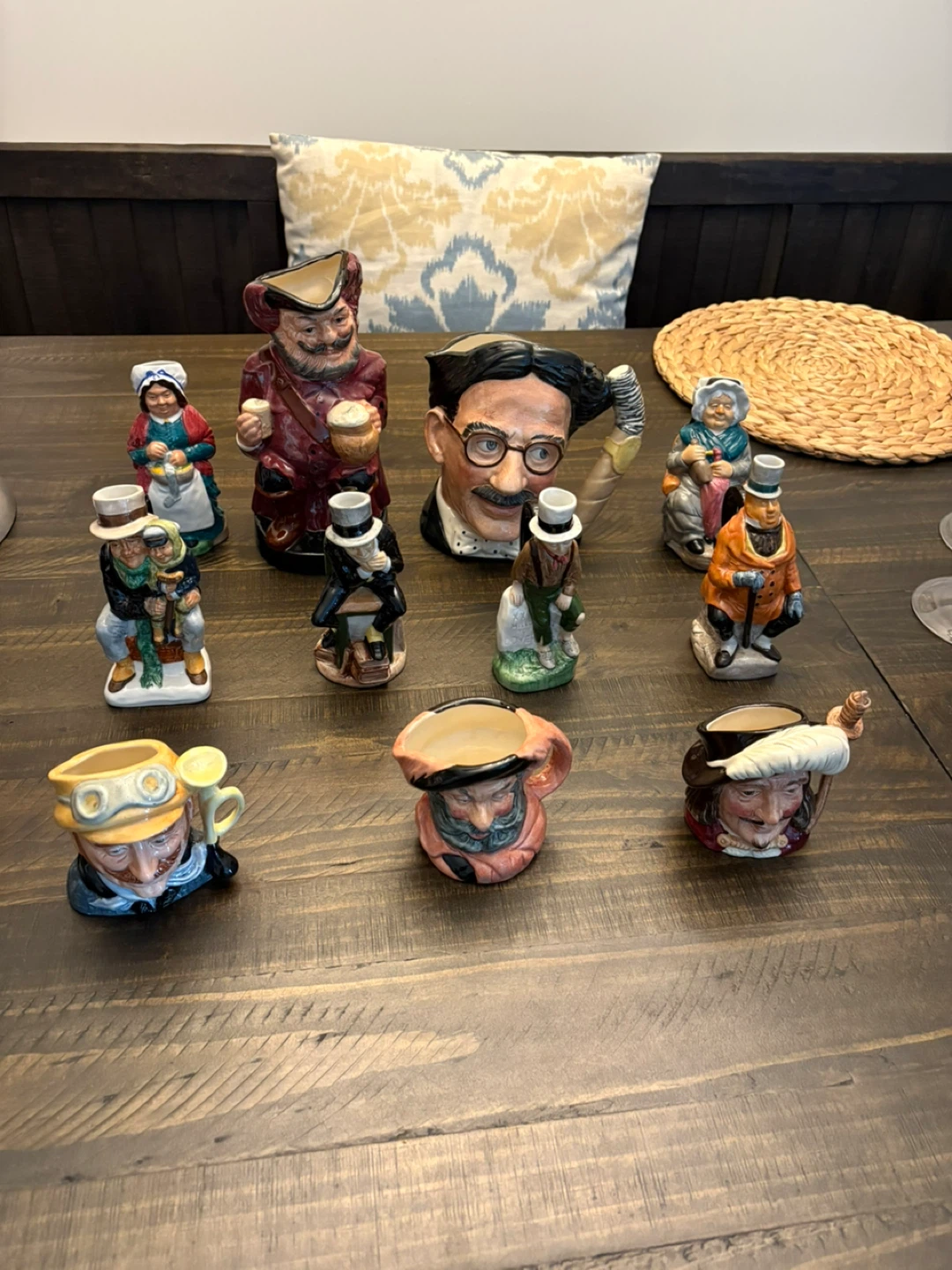 Royal Doulton Toby Mug collection of 11 pristine