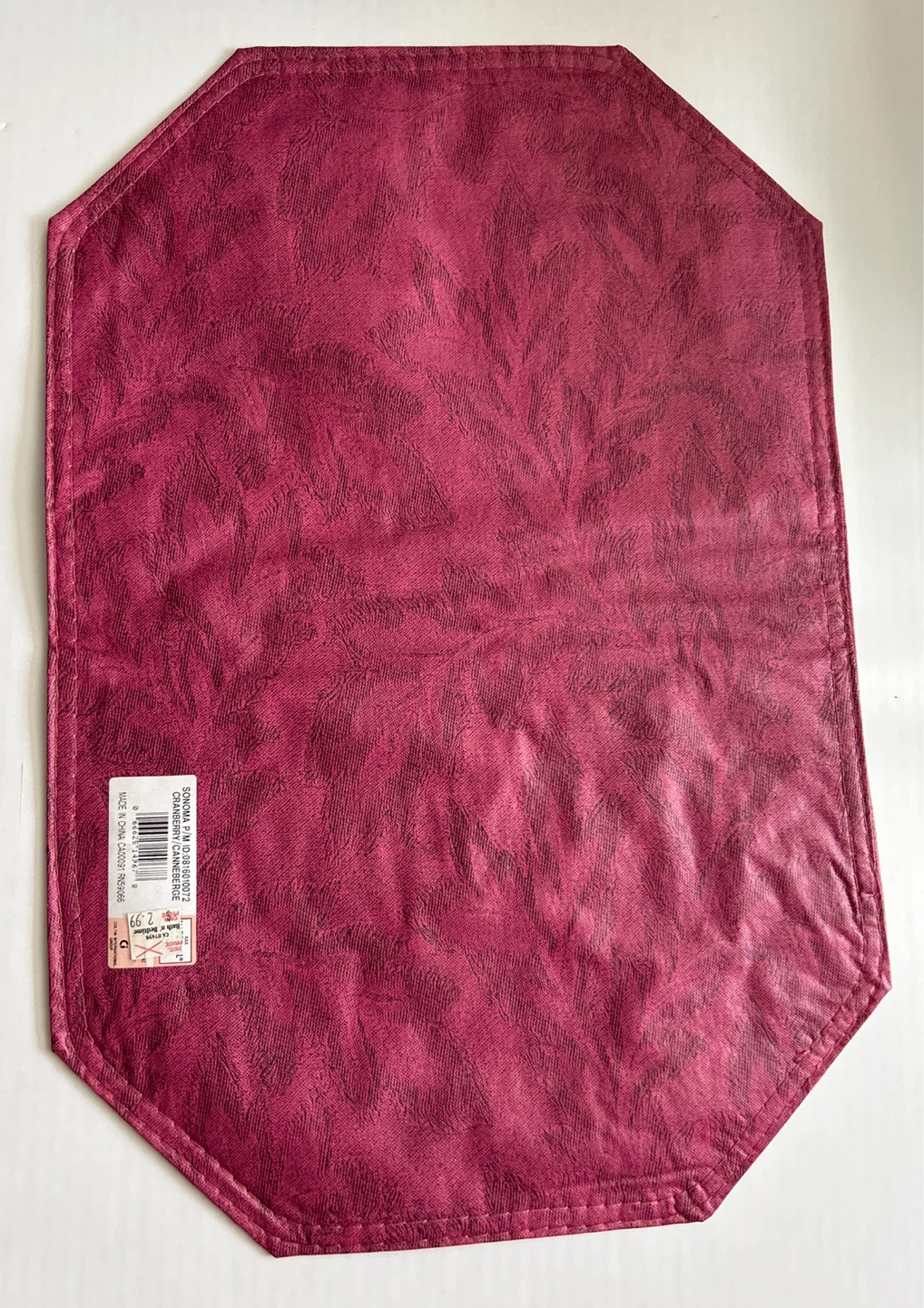 🏆 10 Pcs. - Sonoma Cranberry Vinyl Placemats 🏆 - photo 2