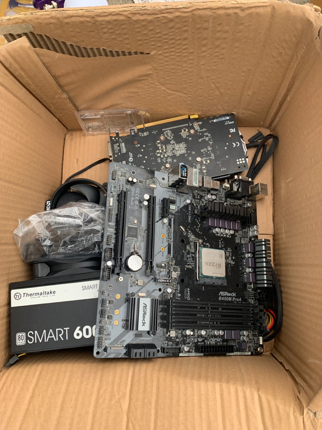 Pc Parts 1050ti 16gb ram b450m board