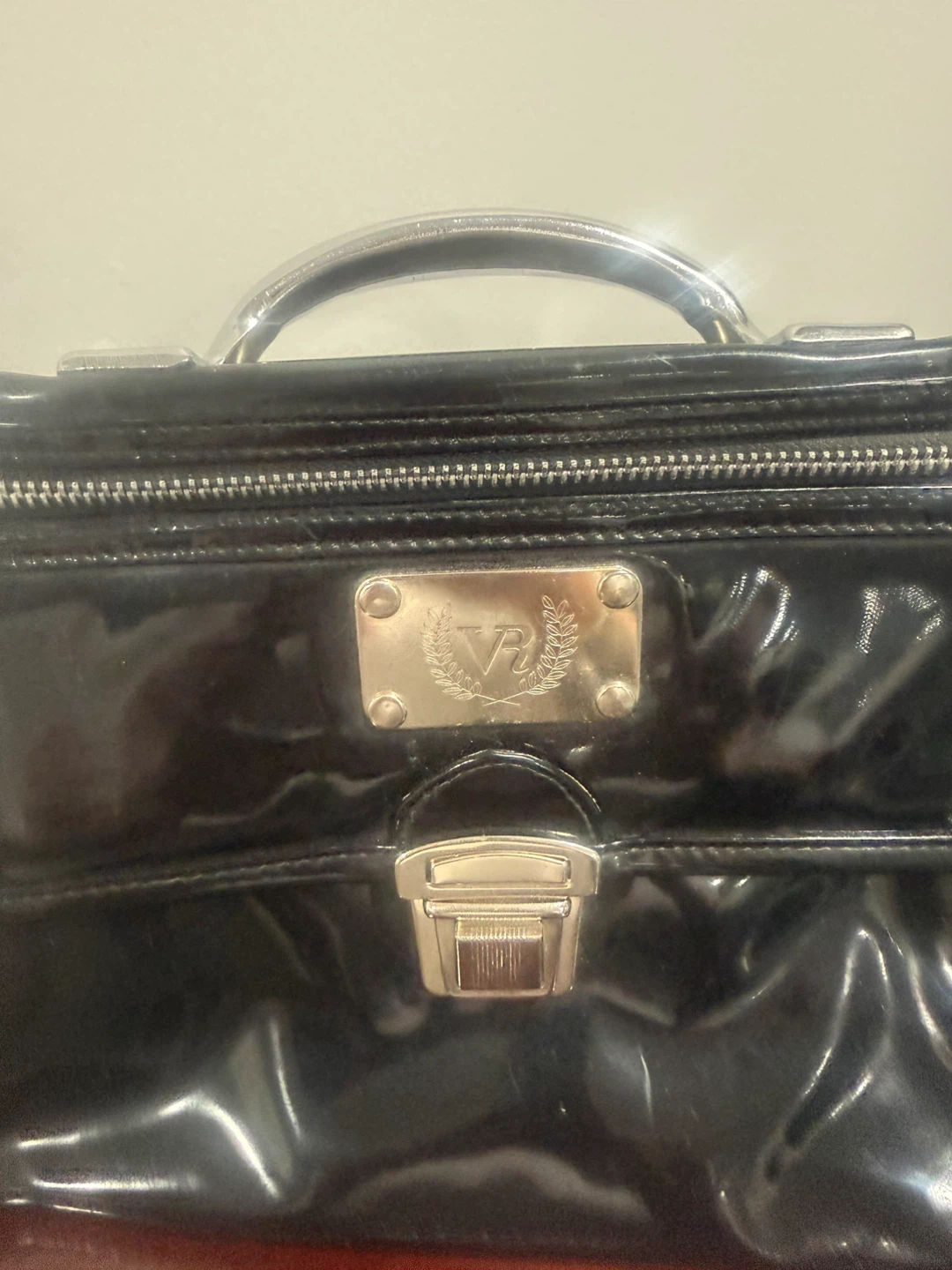 Black Patent Leather Briefcase/Handbag - photo 2