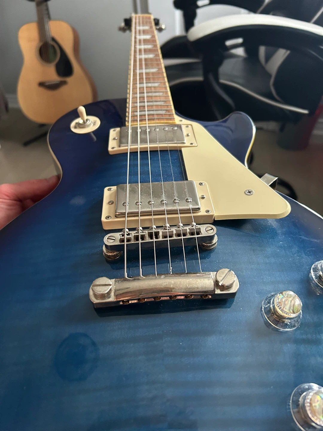 BARELY USED: Epiphone Les Paul Standard Pro - Blue - photo 2