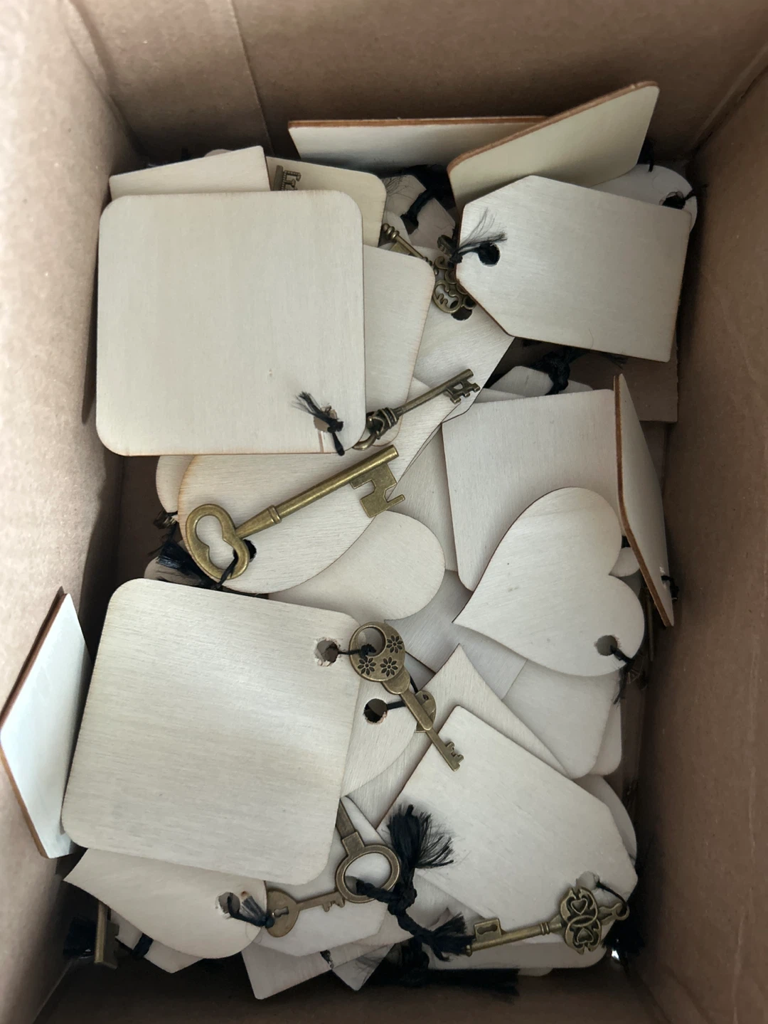 Wooden Tags with Keys