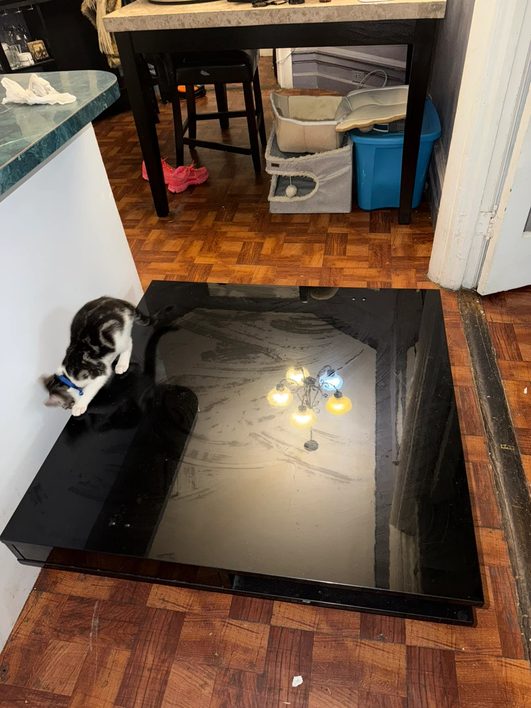 Black Entertainment coffee table - photo 4