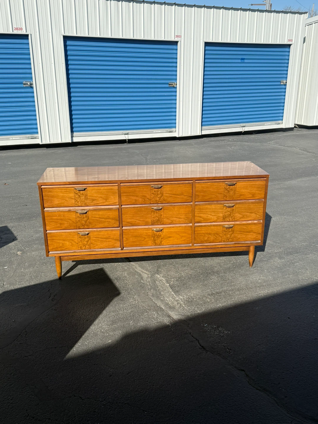 Mid-Century Modern 9-Drawer Dresser