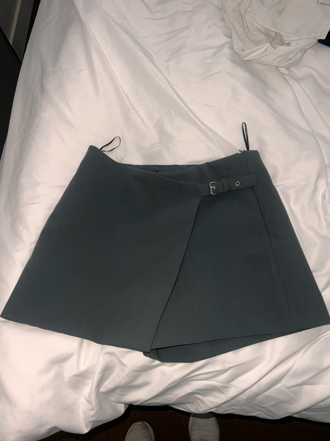 Sara Grey Skort with Buckle Detail