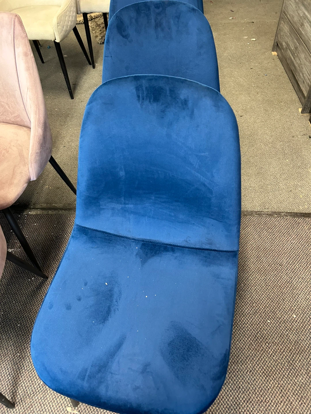 Blue Velvet Accent Chairs (Set of 4) - photo 3