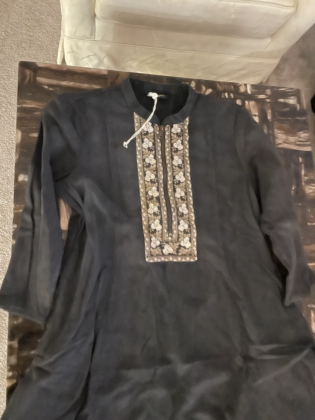Black Embroidered Maxi Dress - photo 2