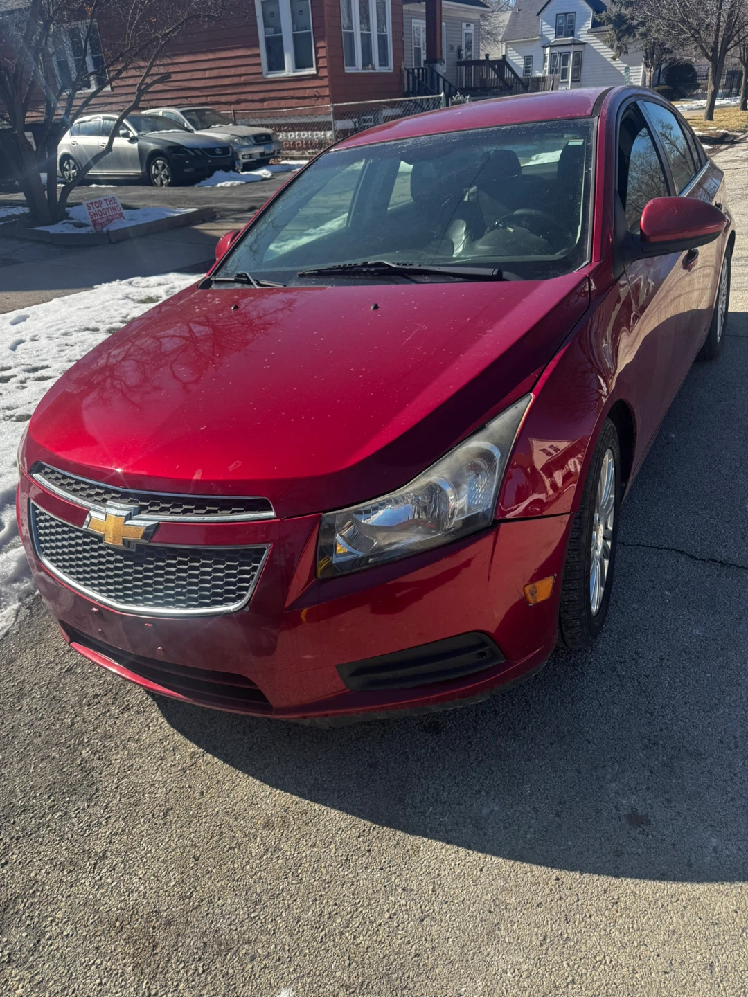 Red Chevrolet Cruze Sedan