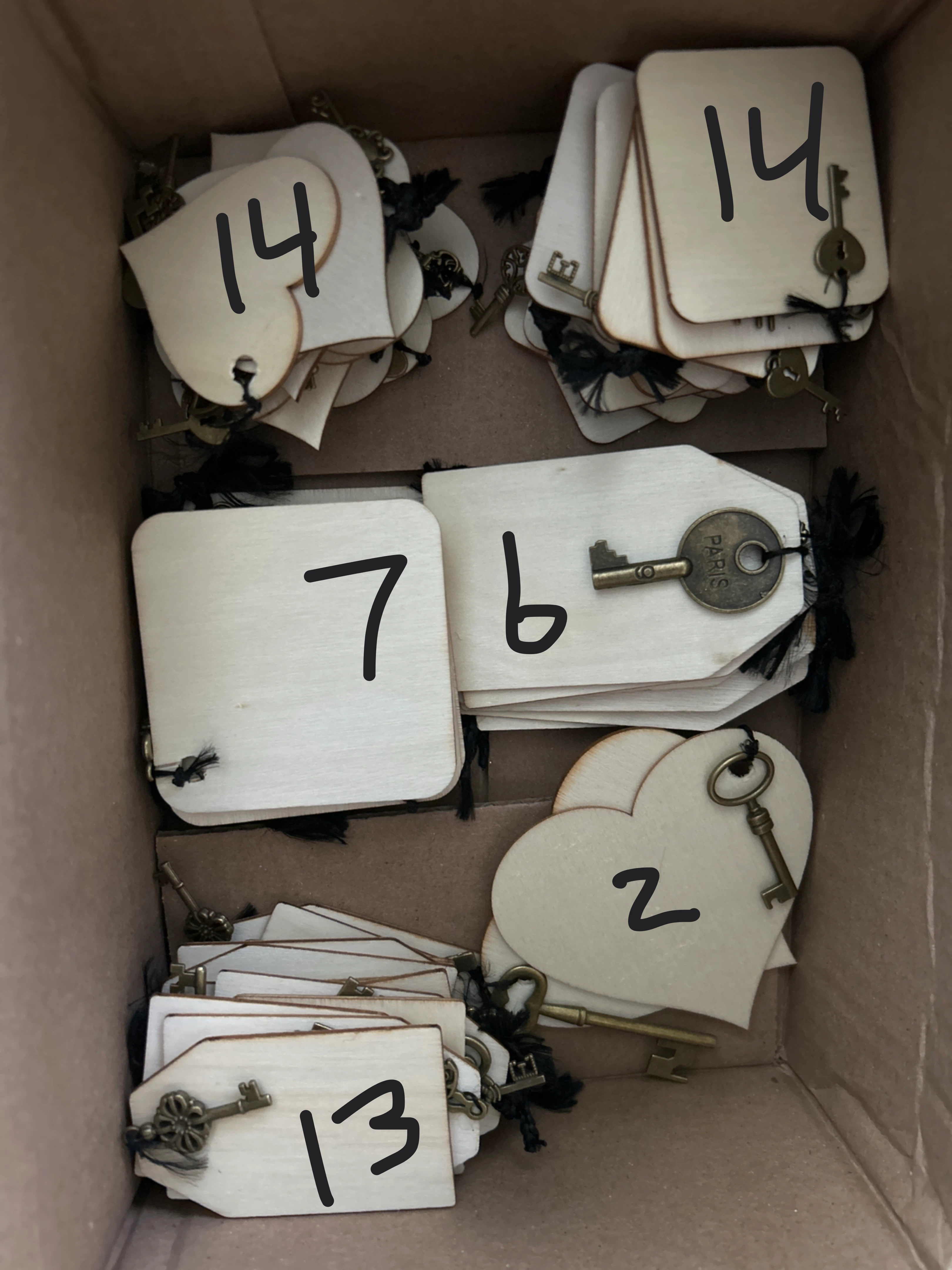 Wooden Tags with Keys - photo 2