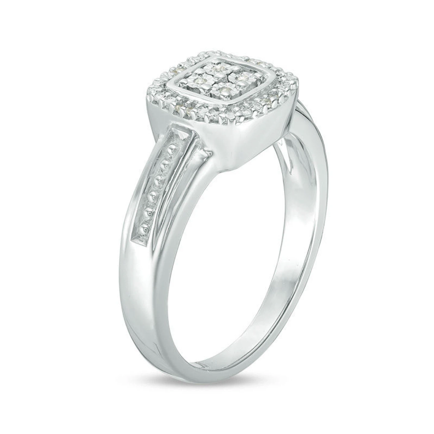 Diamond Accent Square Cluster Ring - photo 3