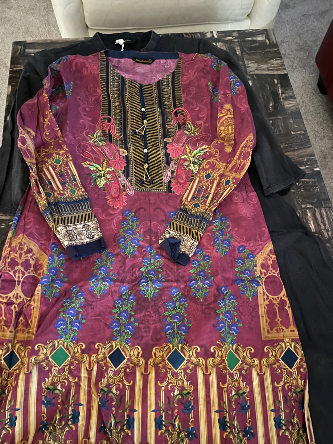 Women's Kurti - Pink Floral Design