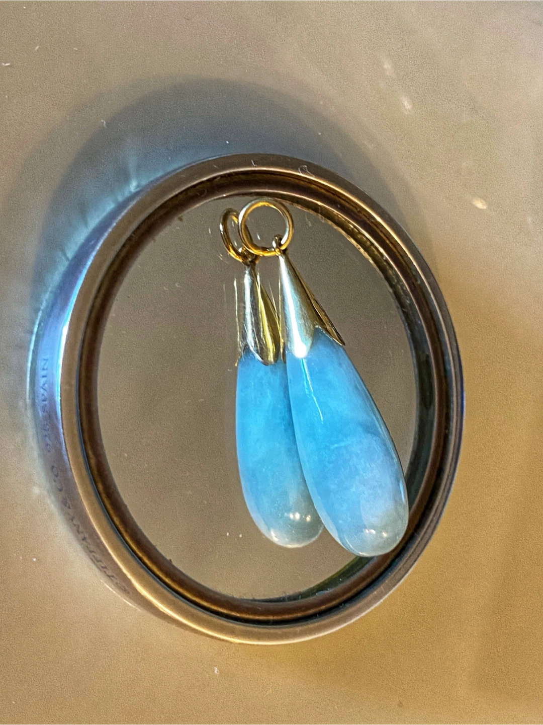 ✨Vintage Estate Mexican Jadeite Teardrop Pendant in 14k Gold✨ - photo 5