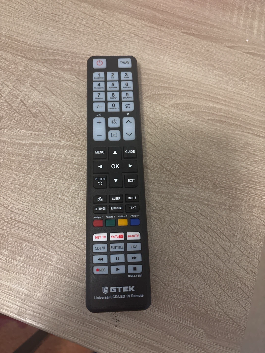 GTEK Universal LCD/LED TV Remote Control RM-L1581