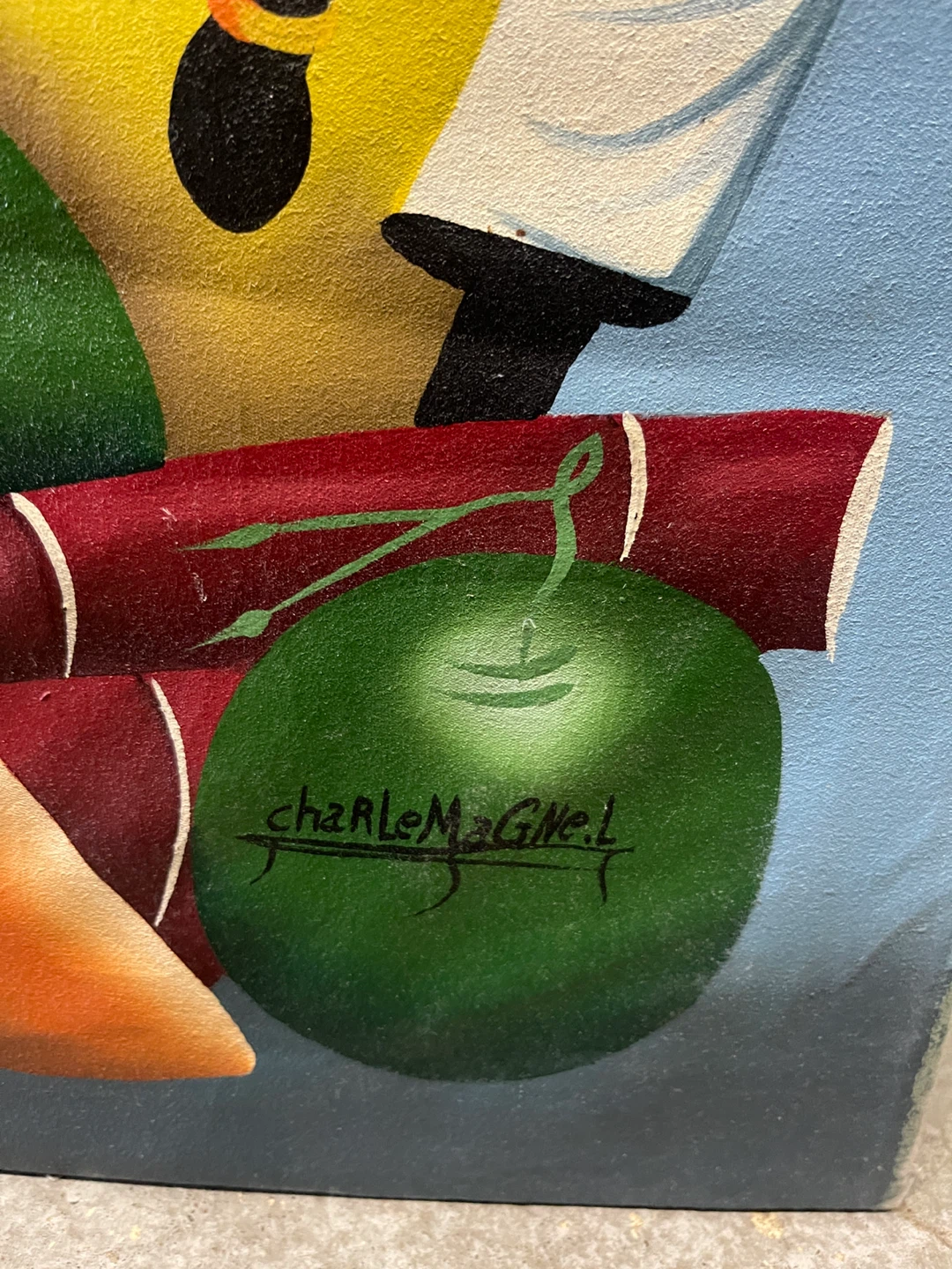 Original Painting of Family with Fruit Charlemagne L. - photo 2