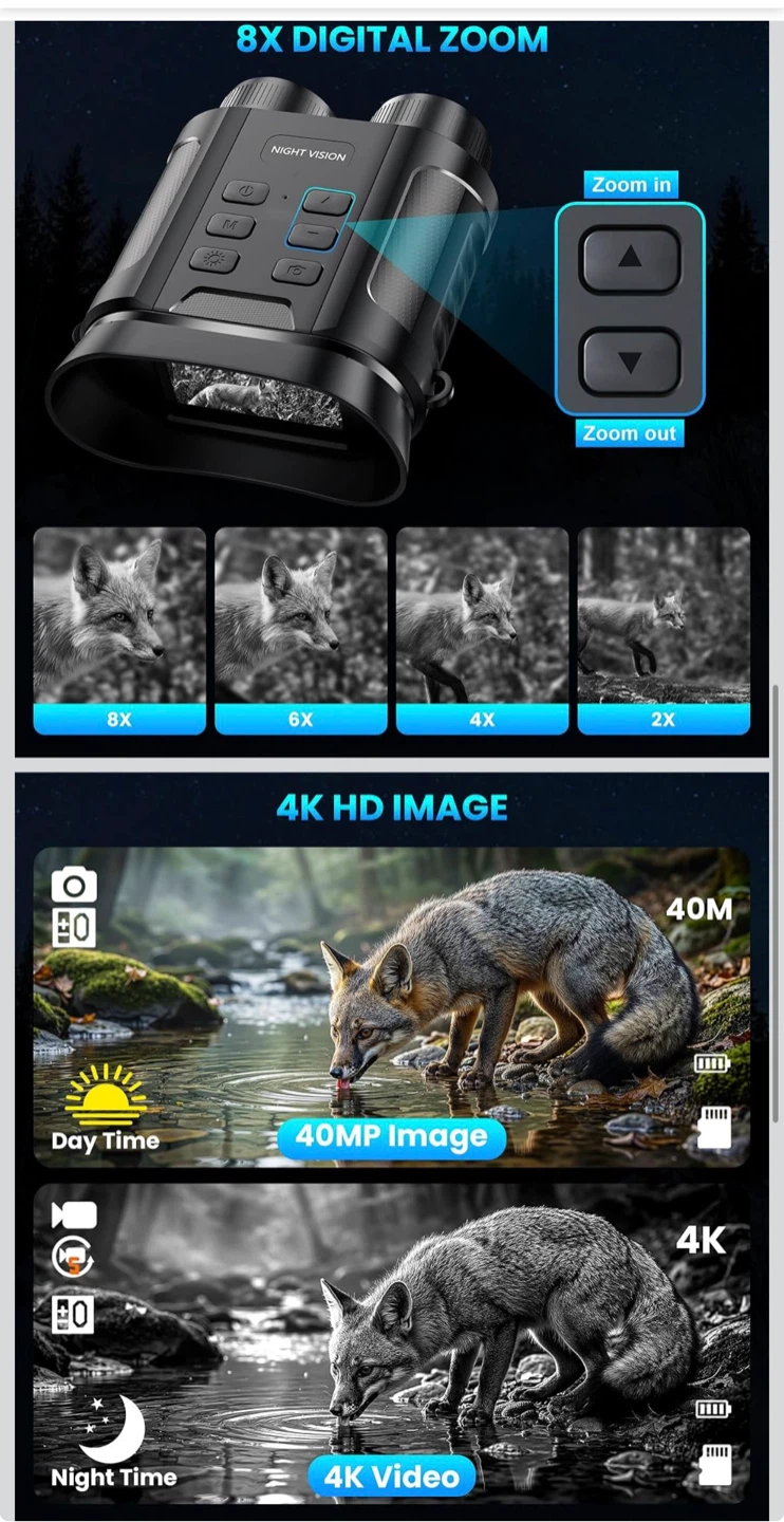 Night Vision Binoculars with 32GB Card - photo 3