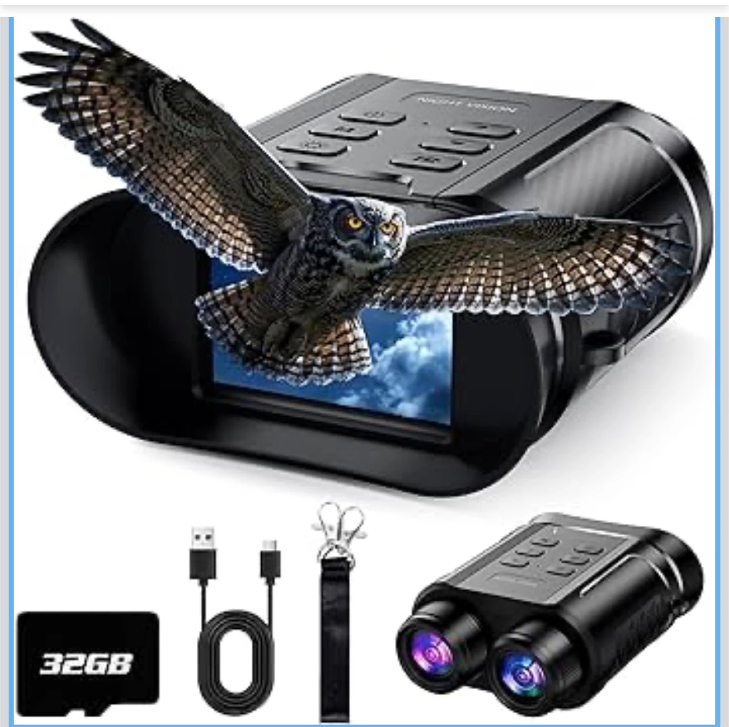 Night Vision Binoculars with 32GB Card