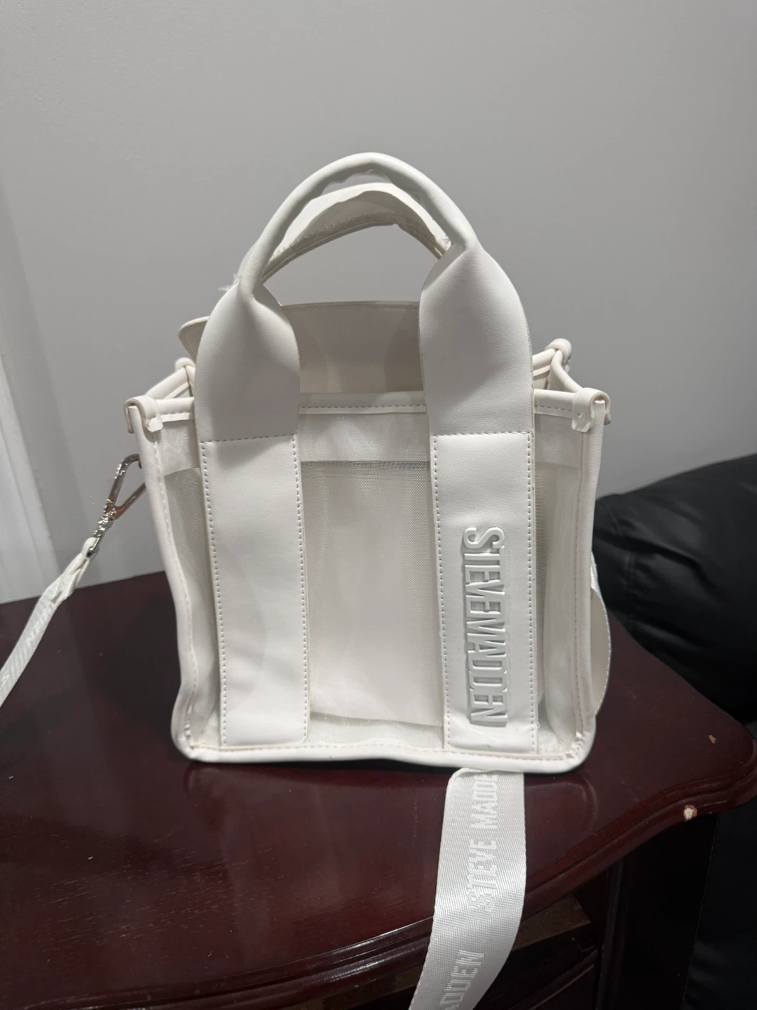 Steve Madden White Tote Bag