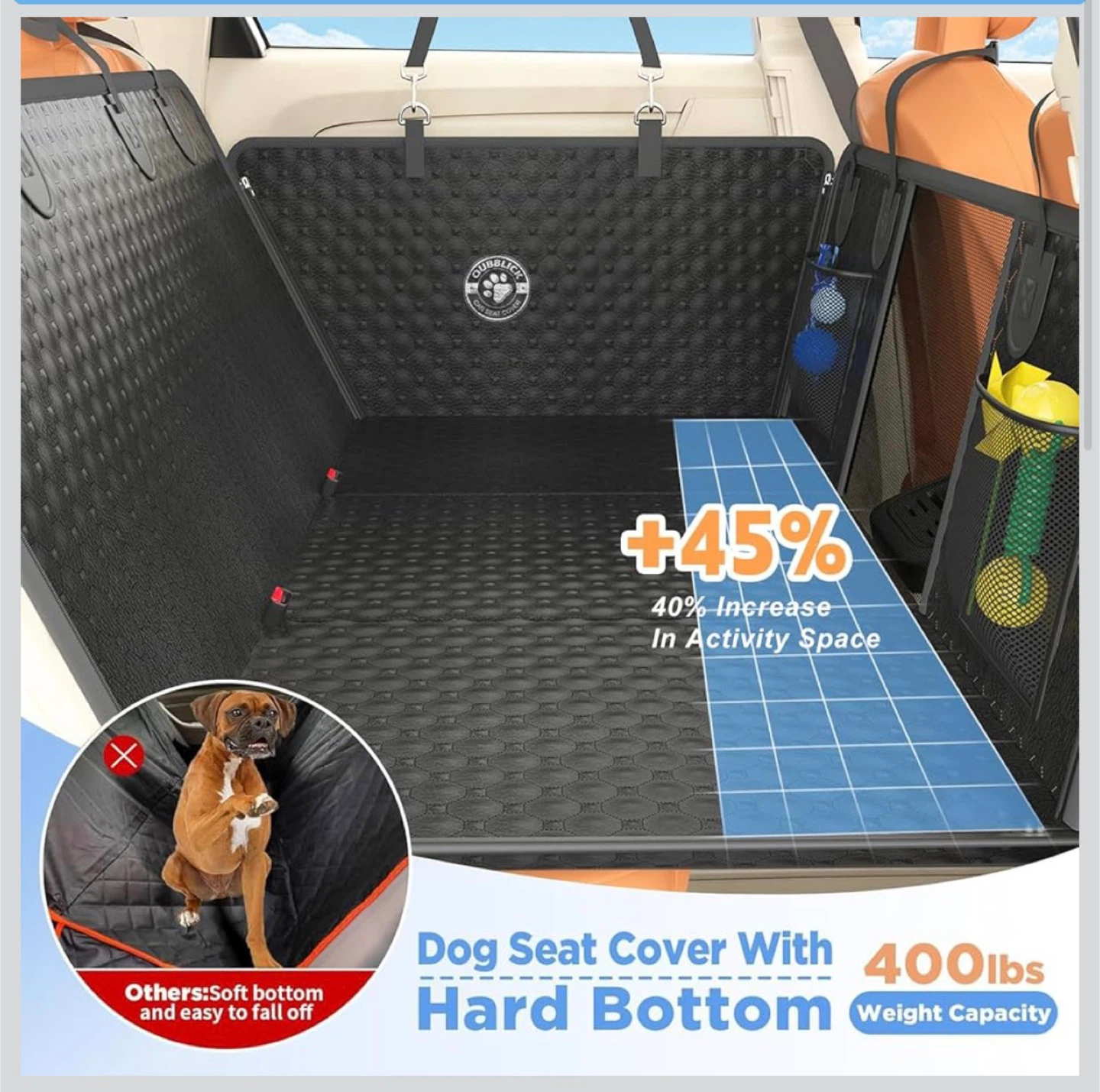Dog Seat Cover with Hard Bottom - photo 2