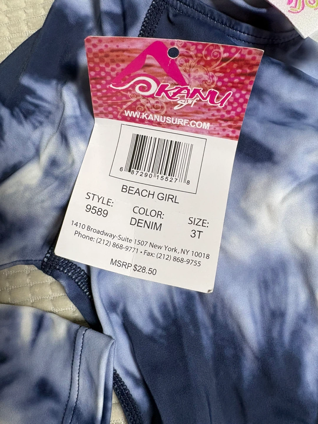 Kanu Surf Beach Girl Tie-Dye Rashguard Swimsuit Set - Size 3T - photo 2