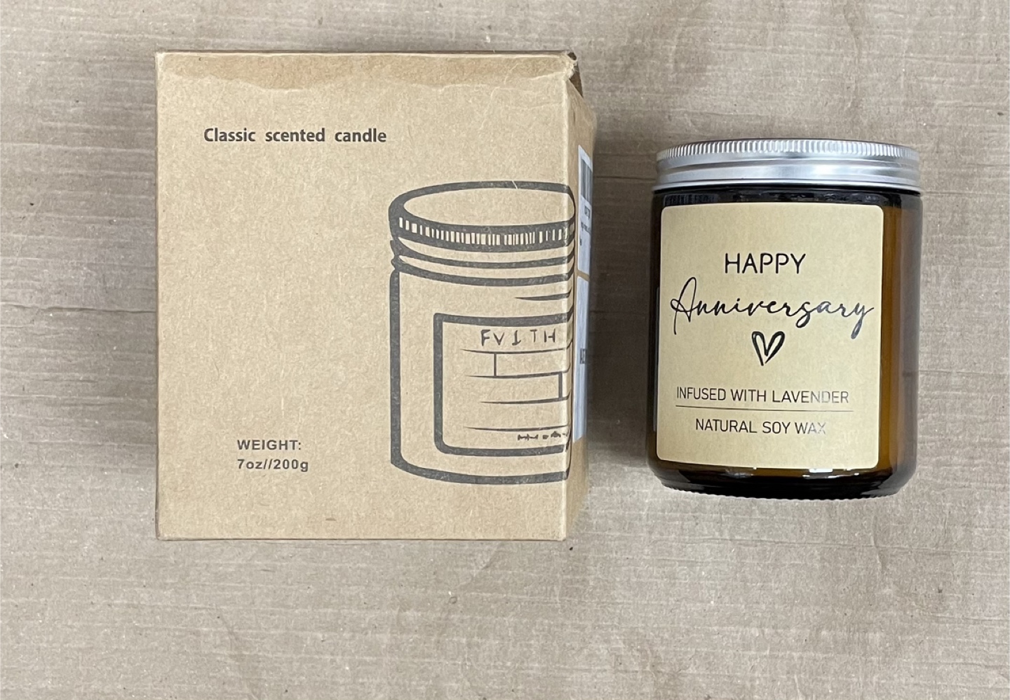 Happy Anniversary Lavender Scented Soy Candle