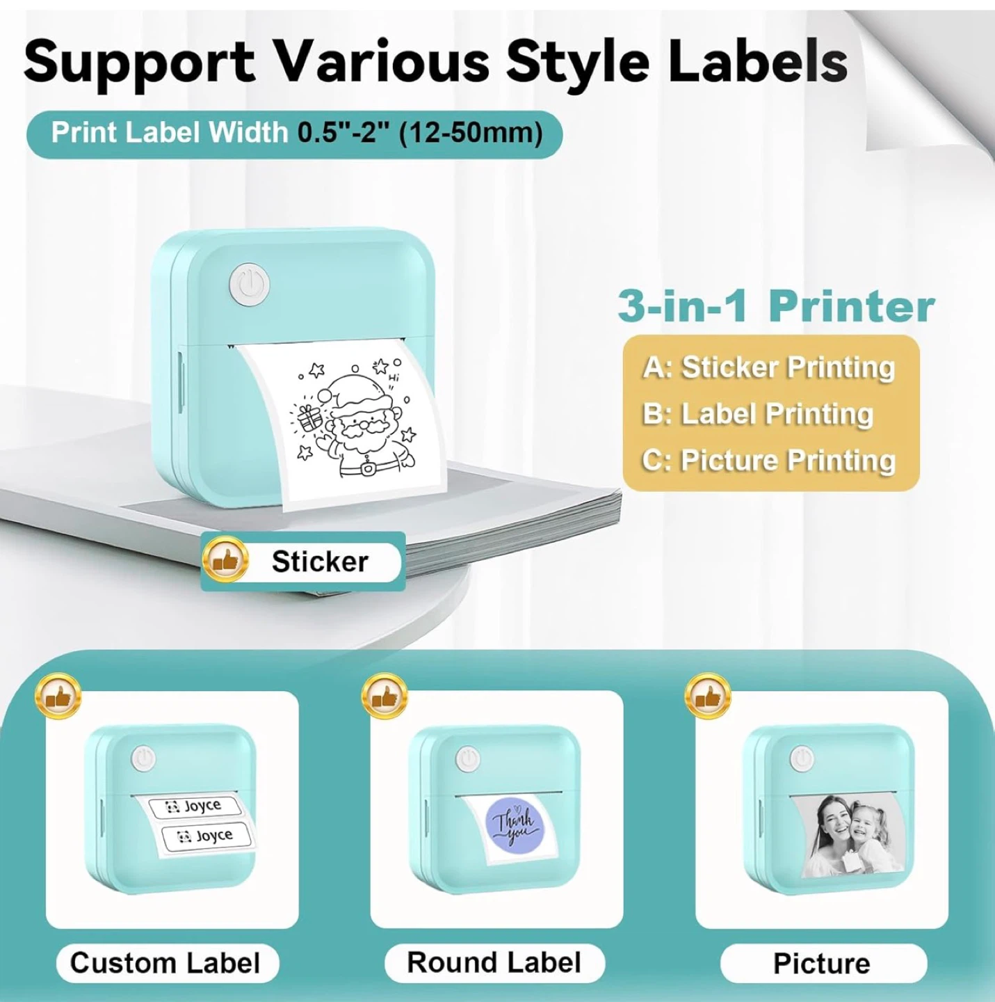 Mini Label Maker Printer - Sticker, Label, Picture Printing - photo 4