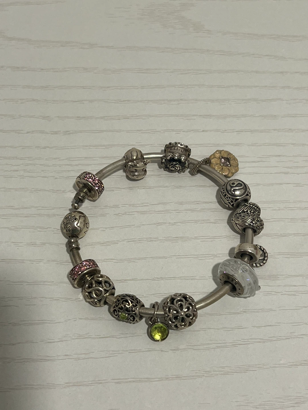 Pandora Sterling Silver Bracelet with Charms