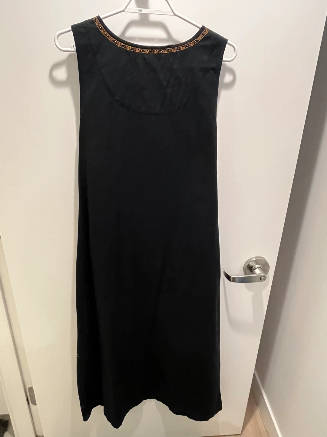 Annex Casual Corner Black Linen/Cotton Safari Print Dress M - photo 4