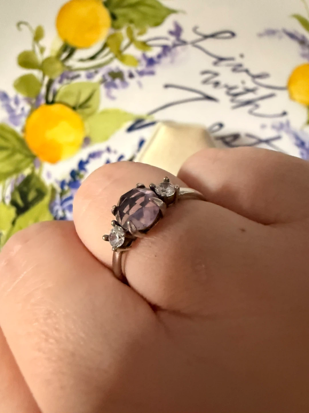 New 1.2 carats Amethyst silver Ring - photo 3