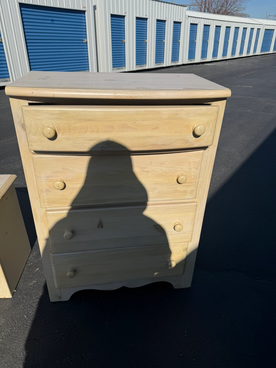 Unfinished wood dresser and nightstand set - photo 3
