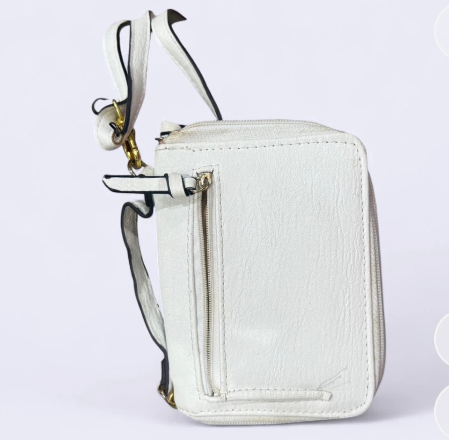 Nicole Miller White Zip Around Wallet with Strap - photo 2