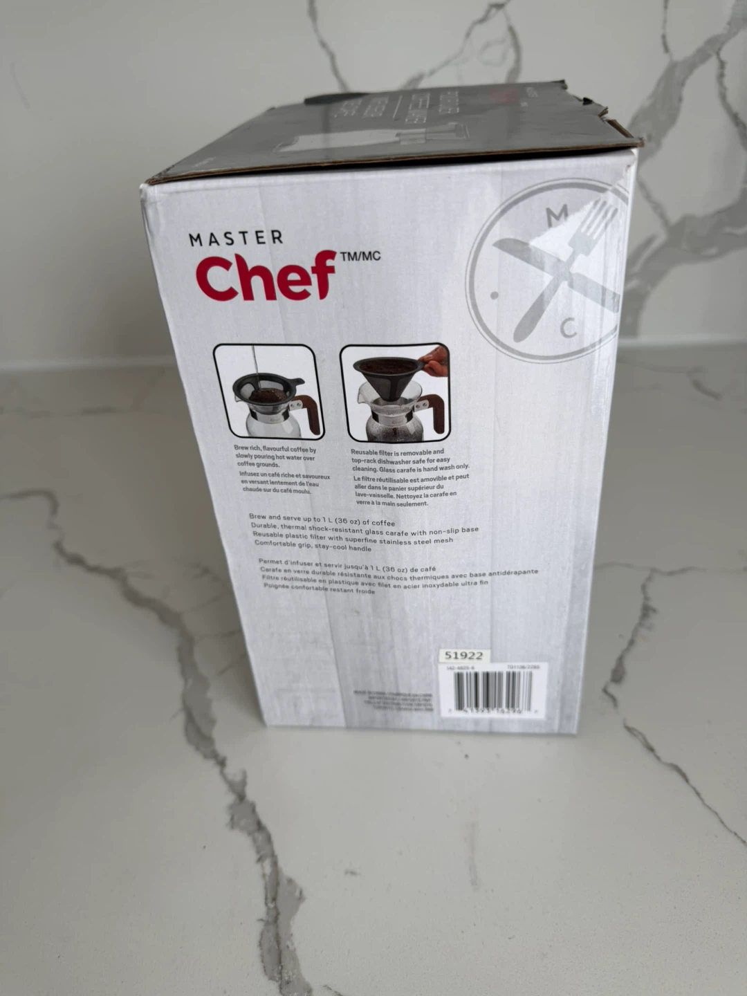 Master Chef Pour Over Coffee Maker with Reusable Filter - photo 5