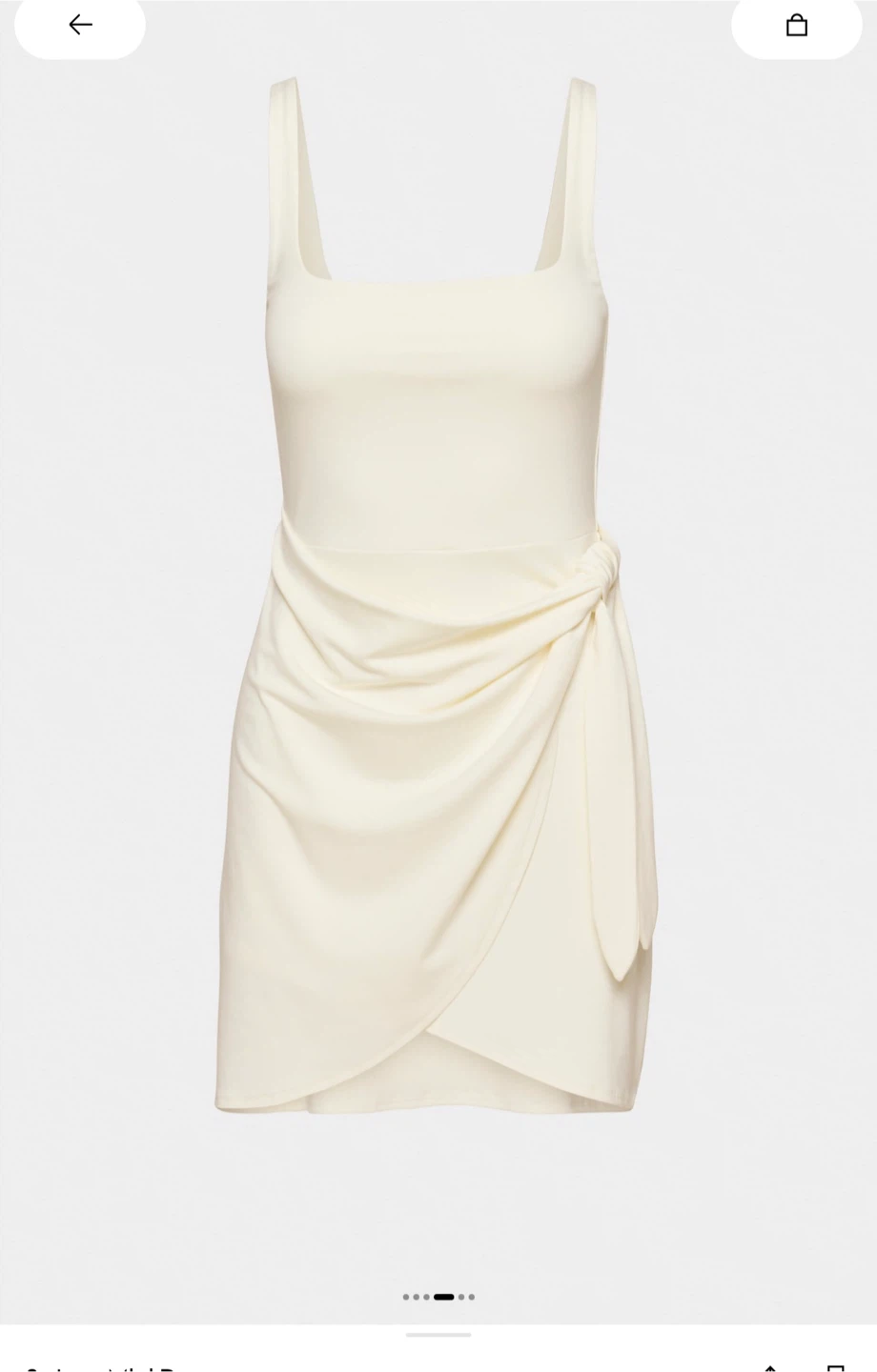 Wilfred Cream Ruched Mini Dress - Size M