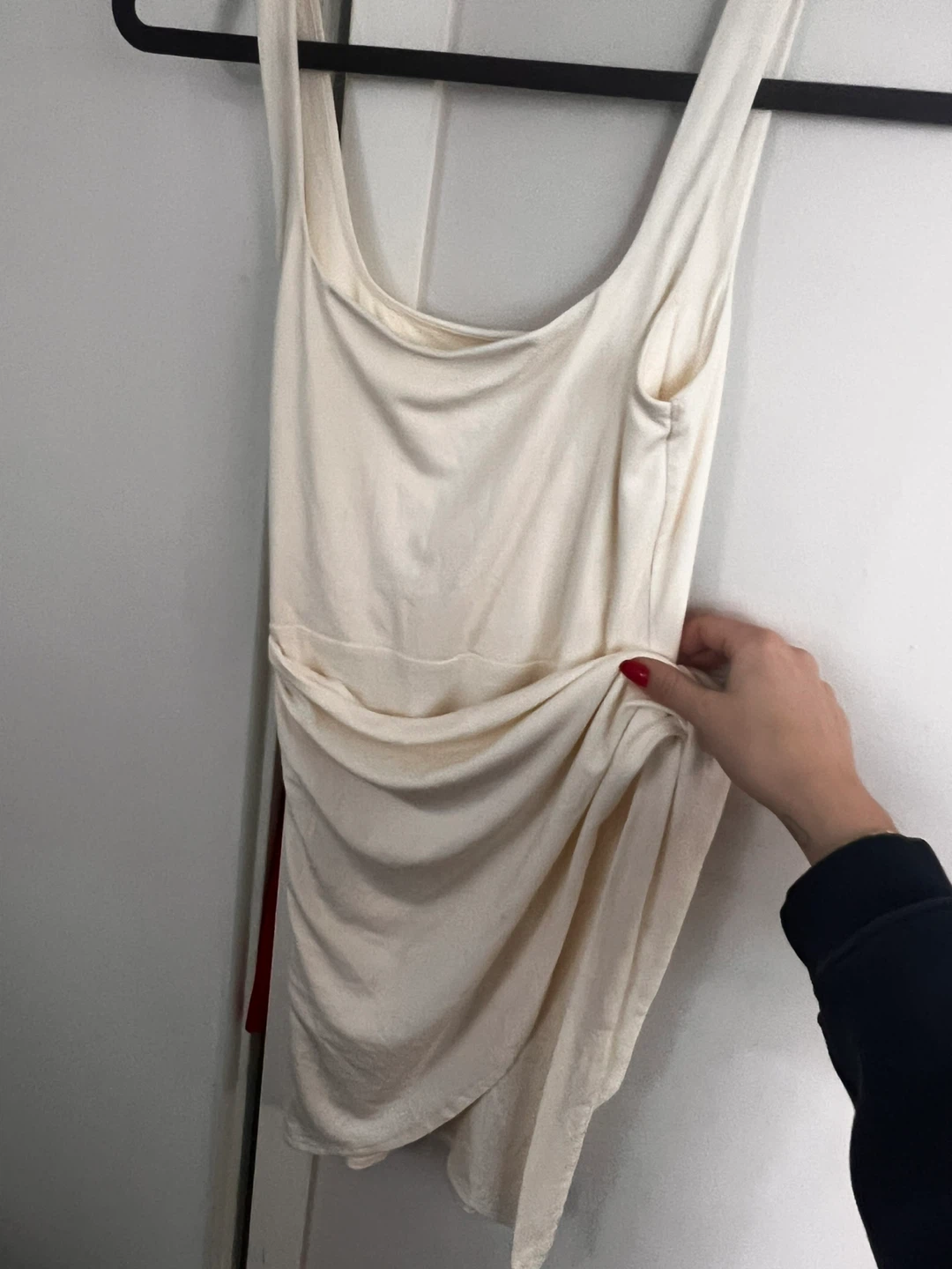 Wilfred Cream Ruched Mini Dress - Size M - photo 4
