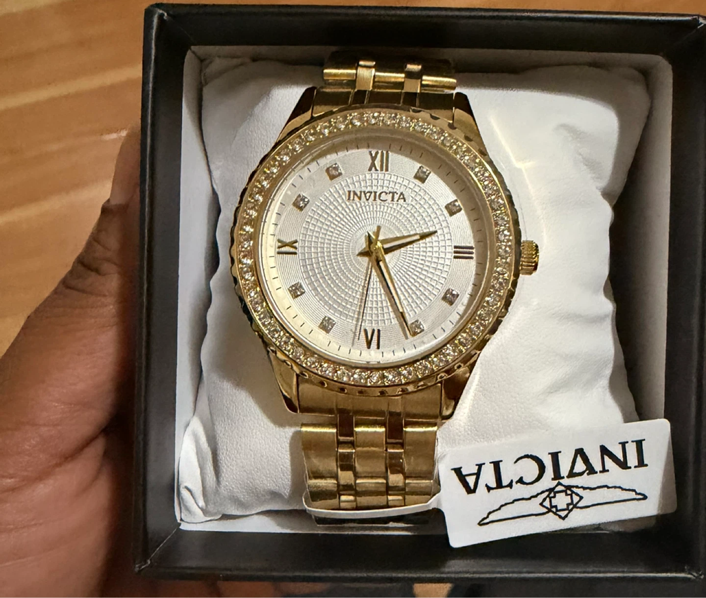Invicta Women's Gold-Tone Watch with Crystal Bezel