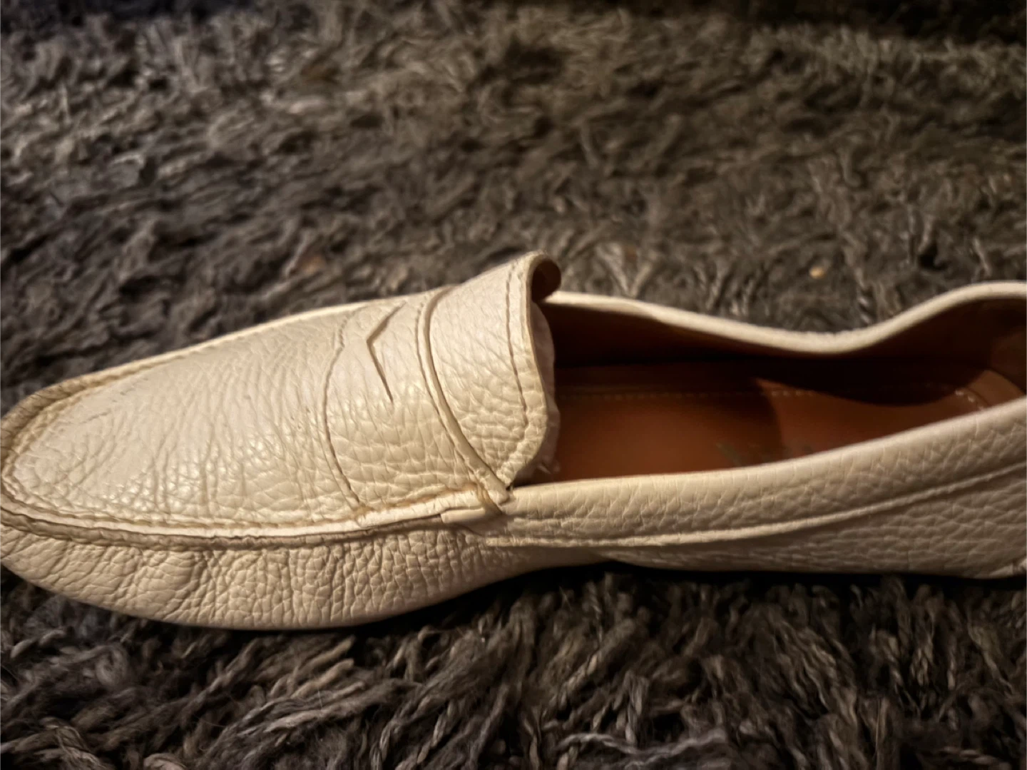Prada White Leather Loafers man size  8 - photo 3