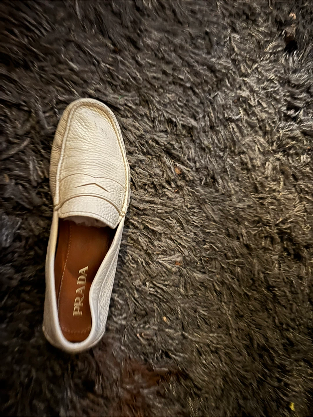 Prada White Leather Loafers man size  8 - photo 4